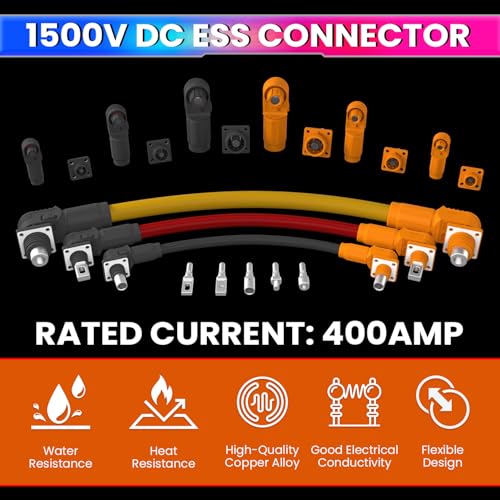 amiciSolar Quick Battery Connector Terminal – 120A 1500V DC, Heavy Duty Power Connector for Battery, Solar & Industrial Systems