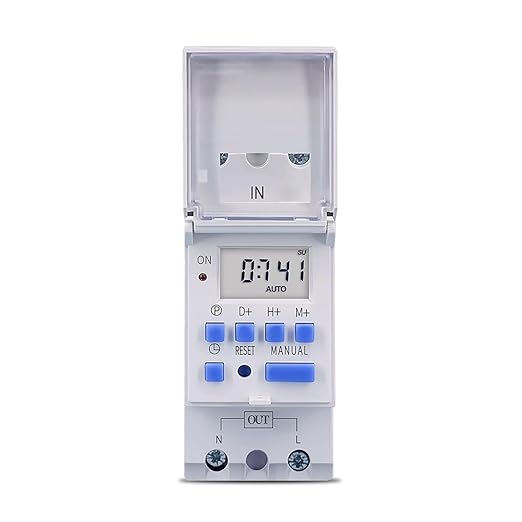 4-in-1 Digital Timer Switch Relay – Programmable 7-Day, Countdown, Pulse & Cycle, DIN Rail
