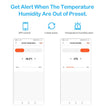 amiciSmart WiFi Temperature Humidity Monitor, Thermometer Hygrometer Sensor with App Control and Built-In Alarm