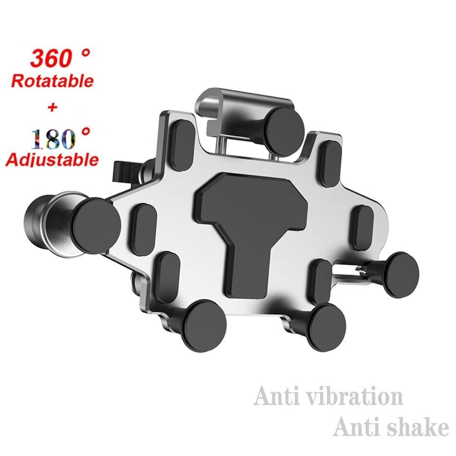 amiciAuto Motorcycle Phone Mount, Anti-Shake Mobile Holders for Bikes, 360? Rotatable Aluminum Frame Compatible with 5.1 inch to 7.2 Inch Phone