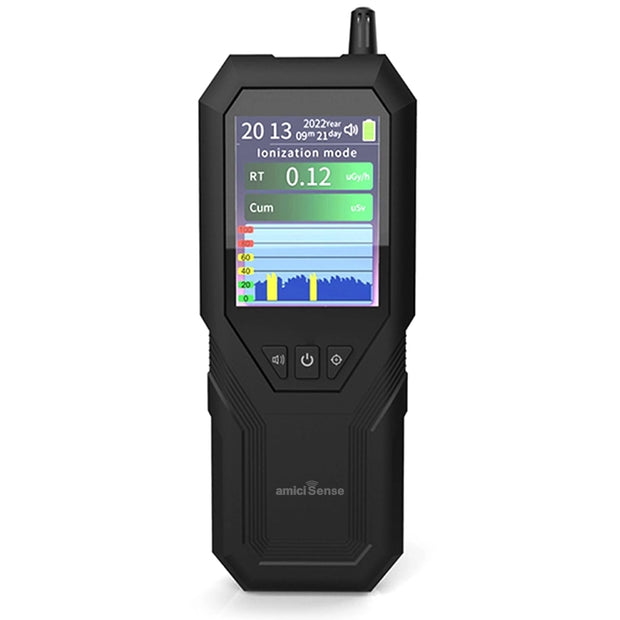 Nuclear Radiation Detector Handheld Geiger Counter with LCD Display, Real-Time Monitoring, Built-in Alarm & Rechargeable Battery
