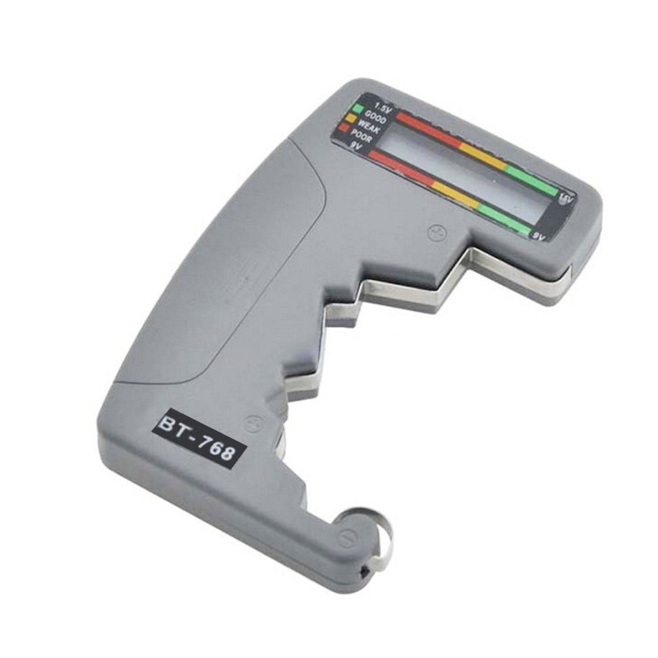 Universal LCD Battery Tester for 9V–1.5V C/AA/AAA Alkaline & Rechargeables Batteries– Grey amiciKart