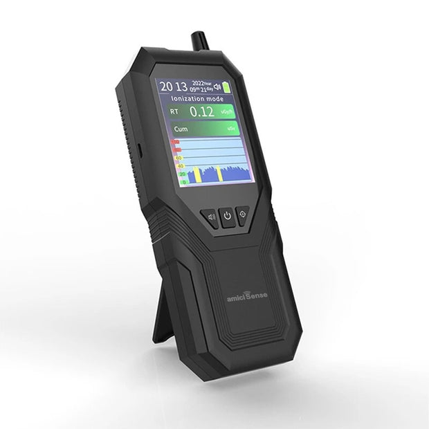 Nuclear Radiation Detector Handheld Geiger Counter with LCD Display, Real-Time Monitoring, Built-in Alarm & Rechargeable Battery