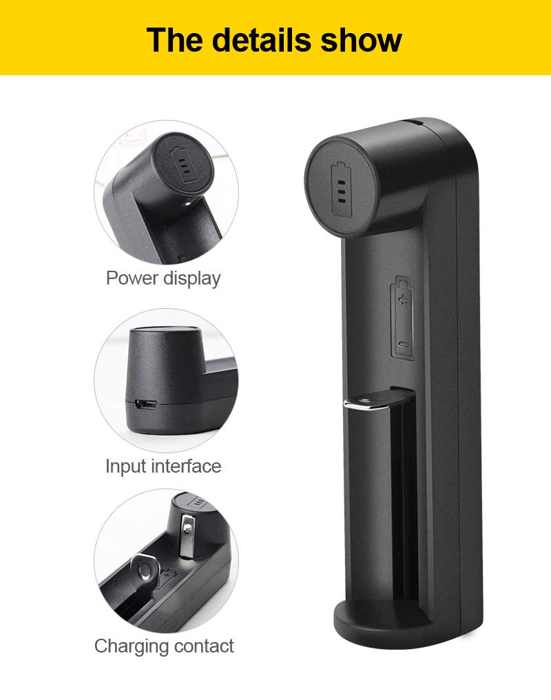 Universal Smart Charger for 21700, 26650, 18650 & Other Rechargeable Batteries amiciKart