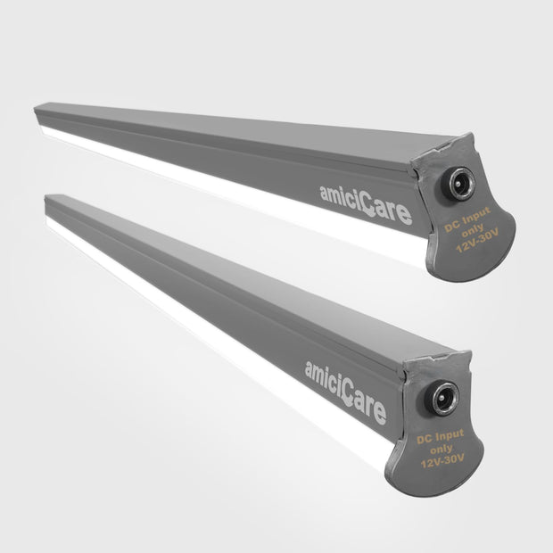 amiciCare 20W Tubelight for Off-Grid Solar System, Flicker-Free | Energy-Efficient | Voltage Range DC LED Batten 10~30VDC Power Supply (Pack of 2)