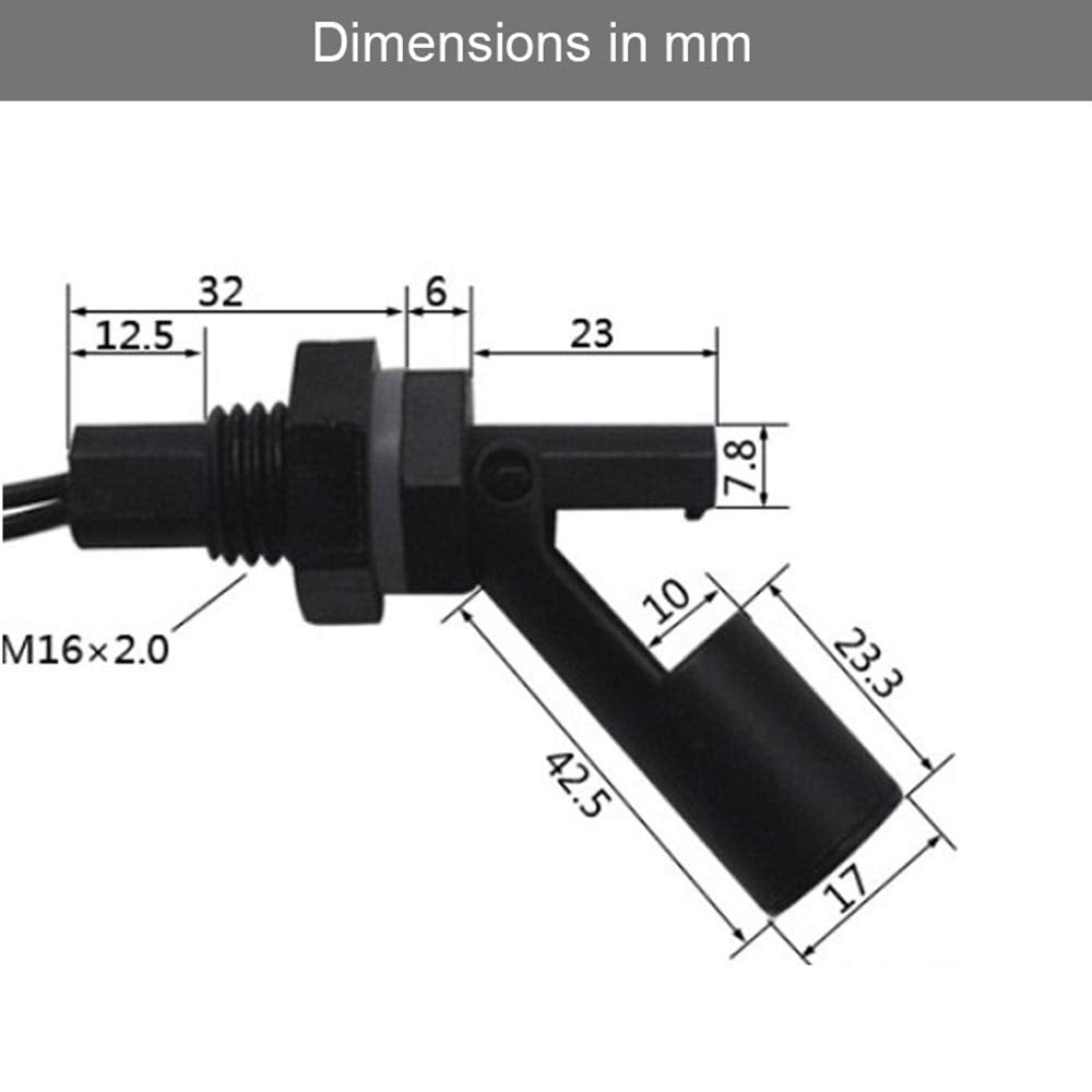 Side Mounted Float Switch Water Level Controller Inductance Sensor Black Color amiciKart c0tmiz-hs.myshopify.com