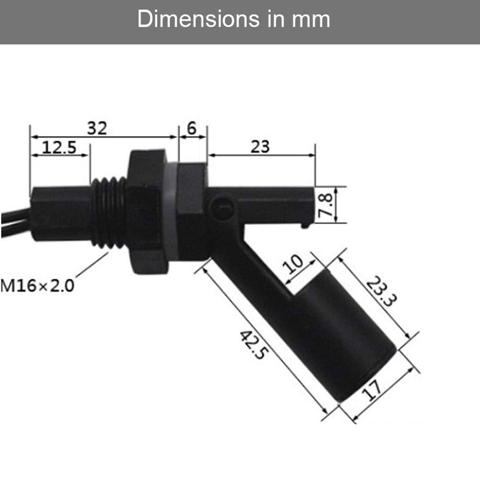 Side Mounted Float Switch Water Level Controller Inductance Sensor Black Color amiciKart c0tmiz-hs.myshopify.com