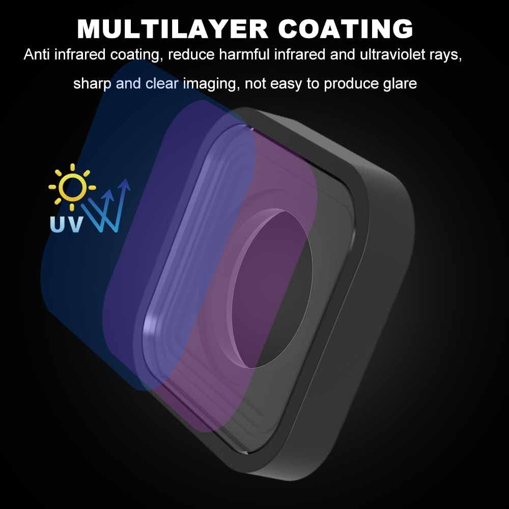 15X Macro Lens Filter for GoPro Hero11 Hero 10 Hero 9 Action Camera, Close Up Photography amiciKart