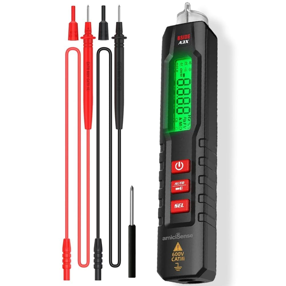 AC/DC Digital Multimeter – 4000 Count TRMS Tester Pen, NCV, Capacitance, Resistance & Frequency amiciKart