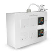 Energy Meter Socket Board Heavy-Duty 6-in-1 Power Meter 16A Sockets & Switches Real-Time Voltage Monitoring With Durable 4-Inch Wire