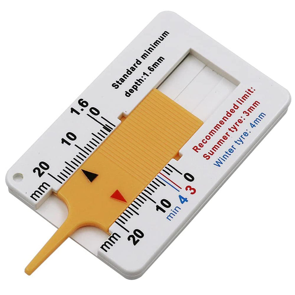 Tyre Thread Measuring Gauge, 0~20mm Depth Gauge for Car Bike Wheel amiciKart