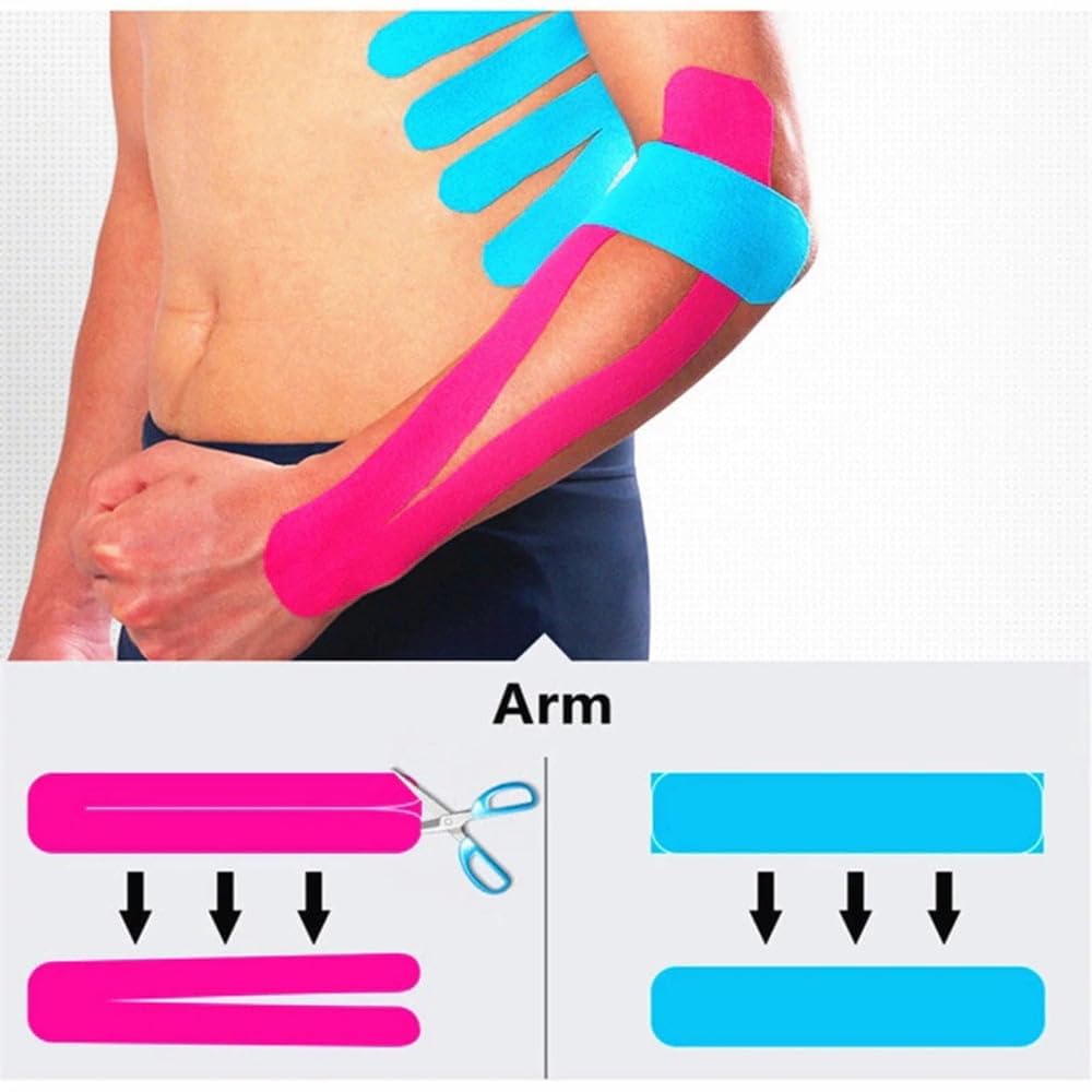 Kinesiology Tape, 5m Long Elastic Therapeutic Tape for Muscle Pain Relief