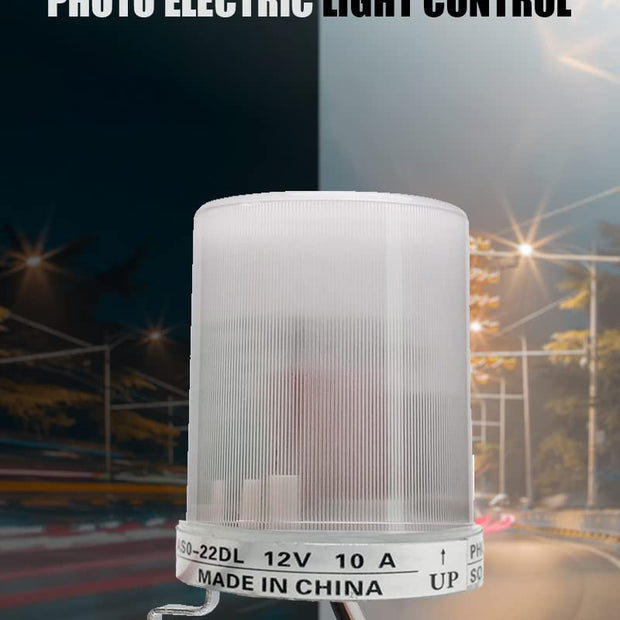 Automatic On/Off Switch for Light, Street Light Controller 10A Photocell Sensor DC 12V
