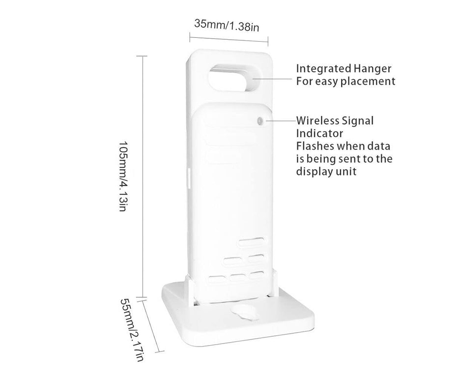 Digital Indoor/Outdoor Thermometer Hygrometer with Wireless Sensor Temperature & Humidity Monitor amiciKart c0tmiz-hs.myshopify.com