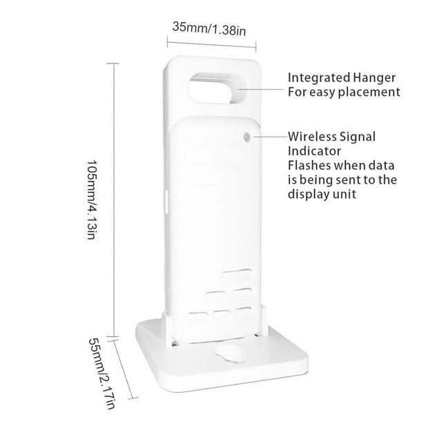 Digital Indoor/Outdoor Thermometer Hygrometer with Wireless Sensor Temperature & Humidity Monitor amiciKart c0tmiz-hs.myshopify.com