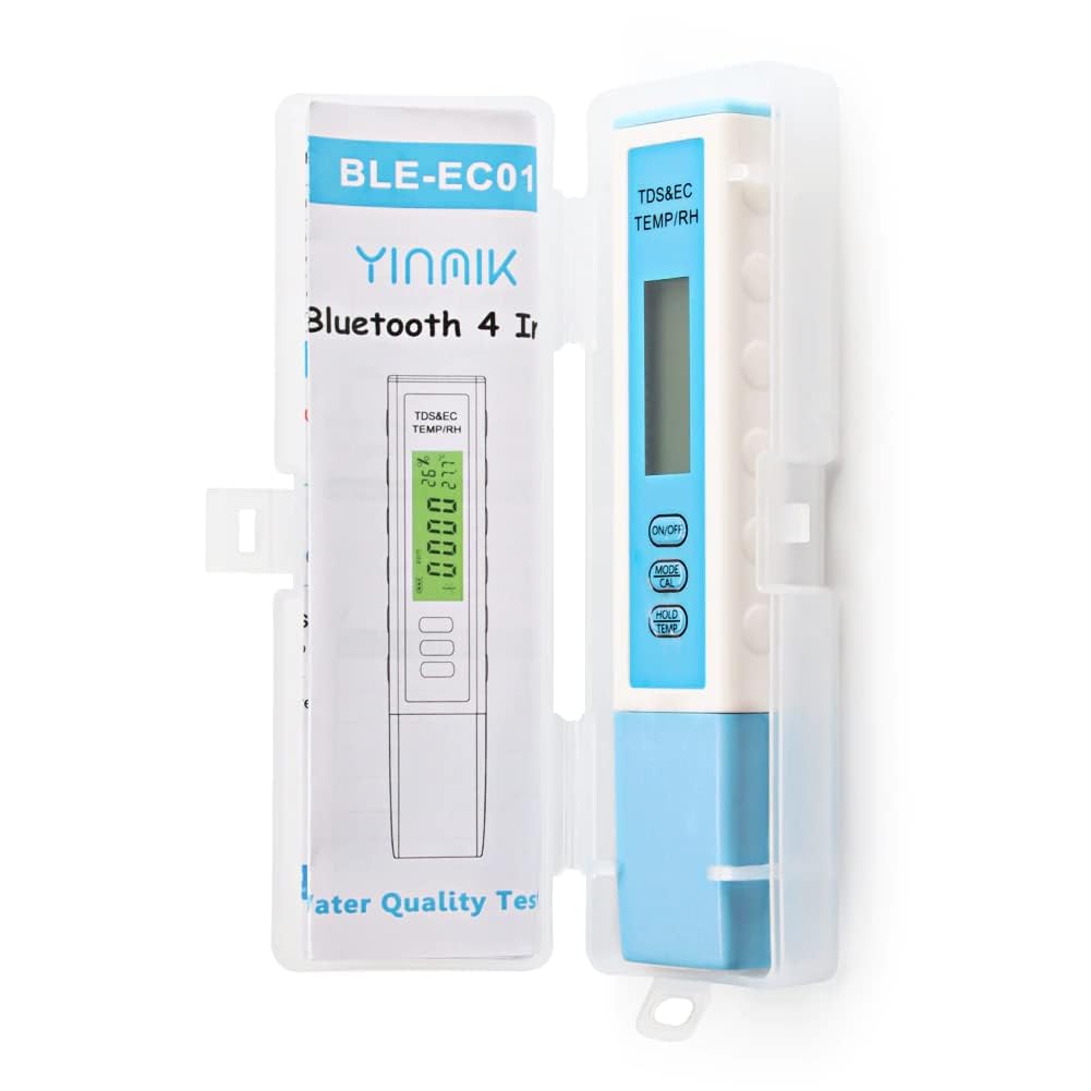 Bluetooth TDS Meter for Water Testing, 4 in 1- TDS, EC, RH, Temperature Meter-with App Monitoring amiciKart c0tmiz-hs.myshopify.com