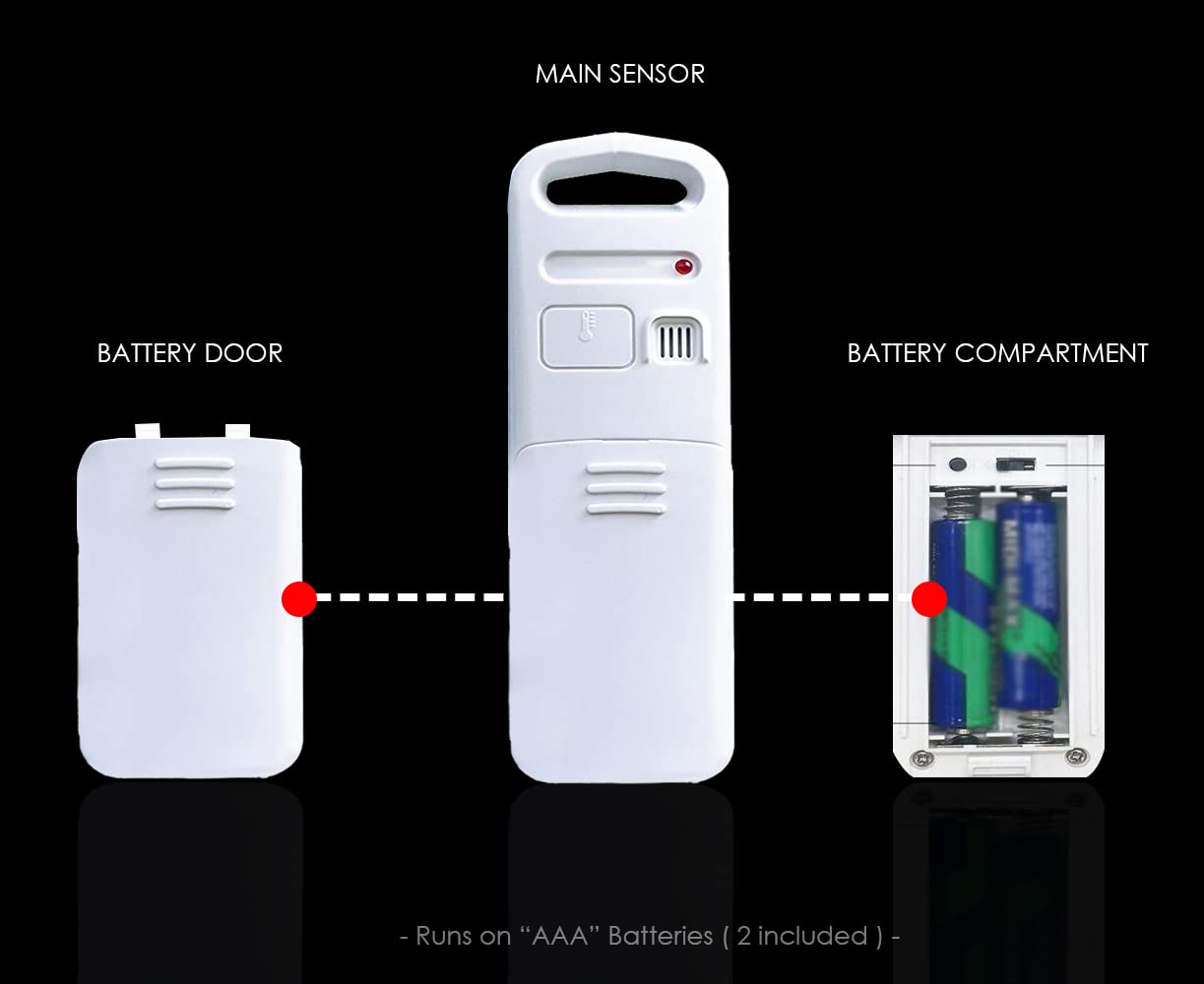 Digital Indoor/Outdoor Thermometer Hygrometer with Wireless Sensor Temperature & Humidity Monitor