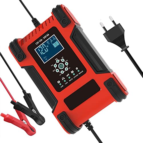 12V Automatic Car Battery Charger, 7-Stage Intelligent Battery Maintainer…