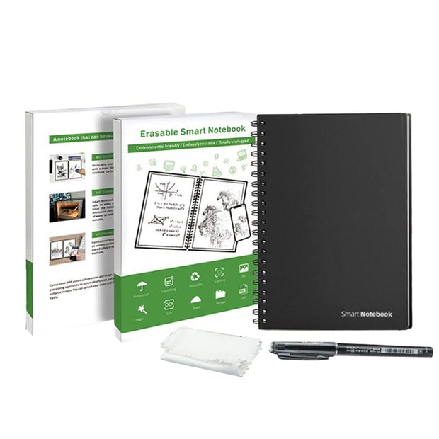 Reusable Notebook with Polit Frixion Pen, Eco-Friendly Heat Erasable Book