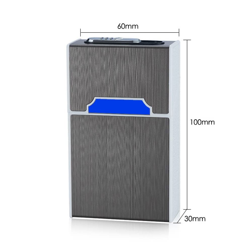 Rechargeable Cigarette Lighter with Case, USB Charging & 20-Pcs Metallic Holder