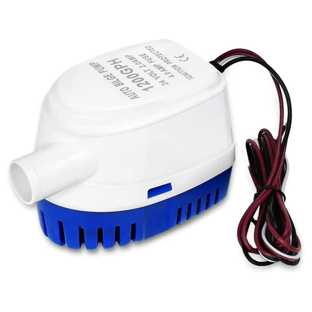 24V DC Bilge Pump, Intelligent Submersible Pump with Automatic On/Off Switch