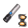 USB-Rechargeable LED Flashlight T6 LED with 4 Modes Zoomable Powerful Torch Ultra-Bright & Water-Resistant amiciKart