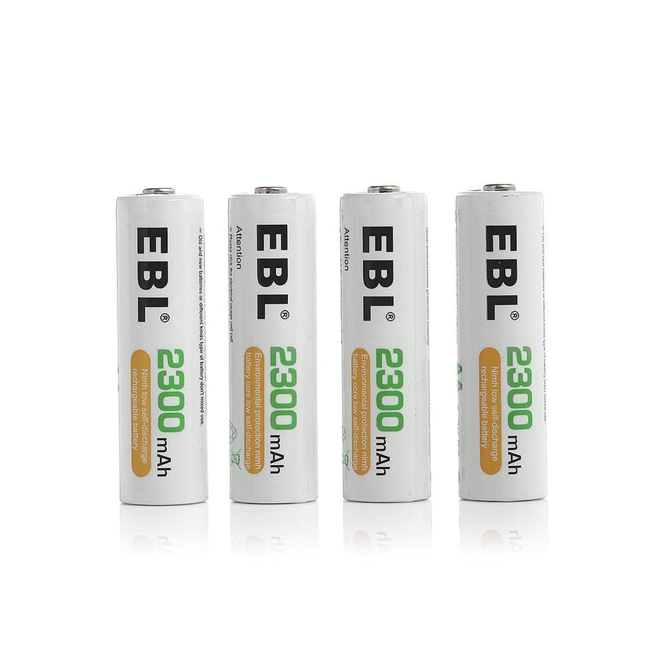 EBL 2300mAh AA Rechargeable - Pack of 4 Battery amiciKart c0tmiz-hs.myshopify.com