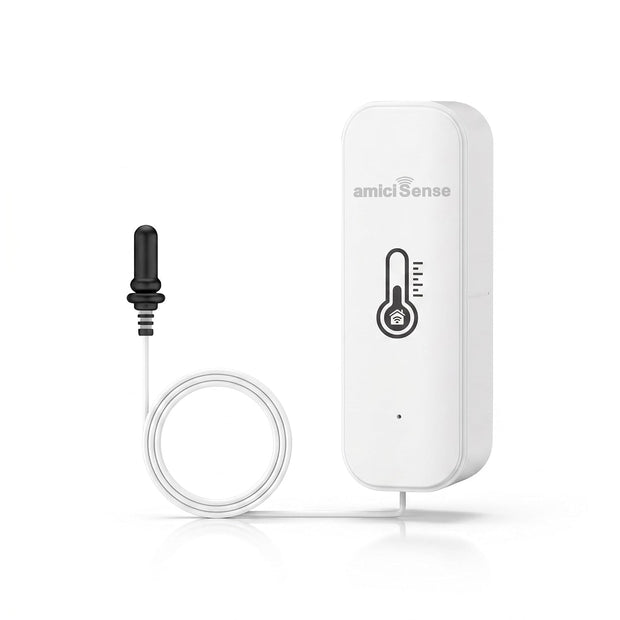 WiFi Smart Temperature & Humidity Sensor with 90cm External Probe, App Alerts