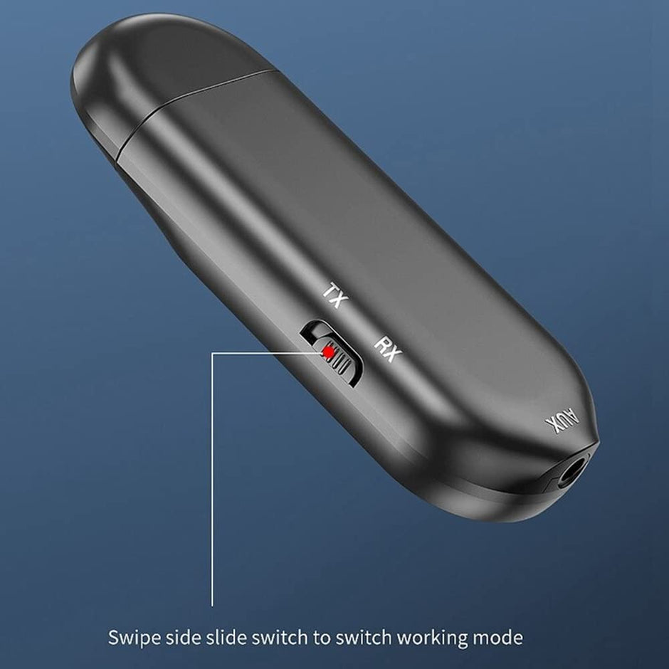 5.0 Bluetooth Transmitter & Receiver with LCD & Mic, 3.5mm AUX Wireless Dongle for Car/Phone