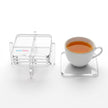 Acrylic Coasters with Holder, Set of 4, Clear Transparent Drink Coasters
