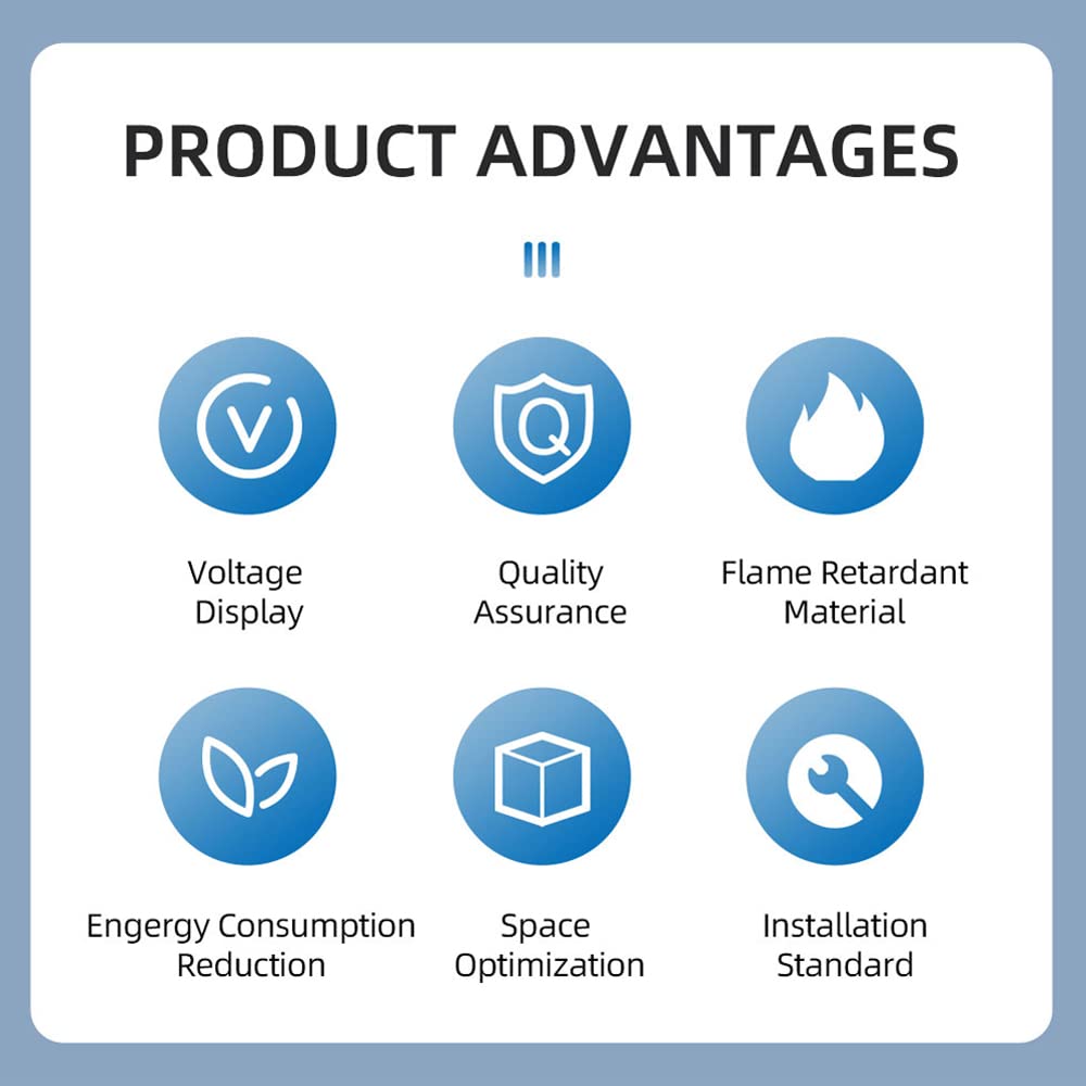 3-Phase Voltage Meter,AC 80~500V Mini Voltage Tester with 3 LED Display & 1.8cm Wide Only amiciKart