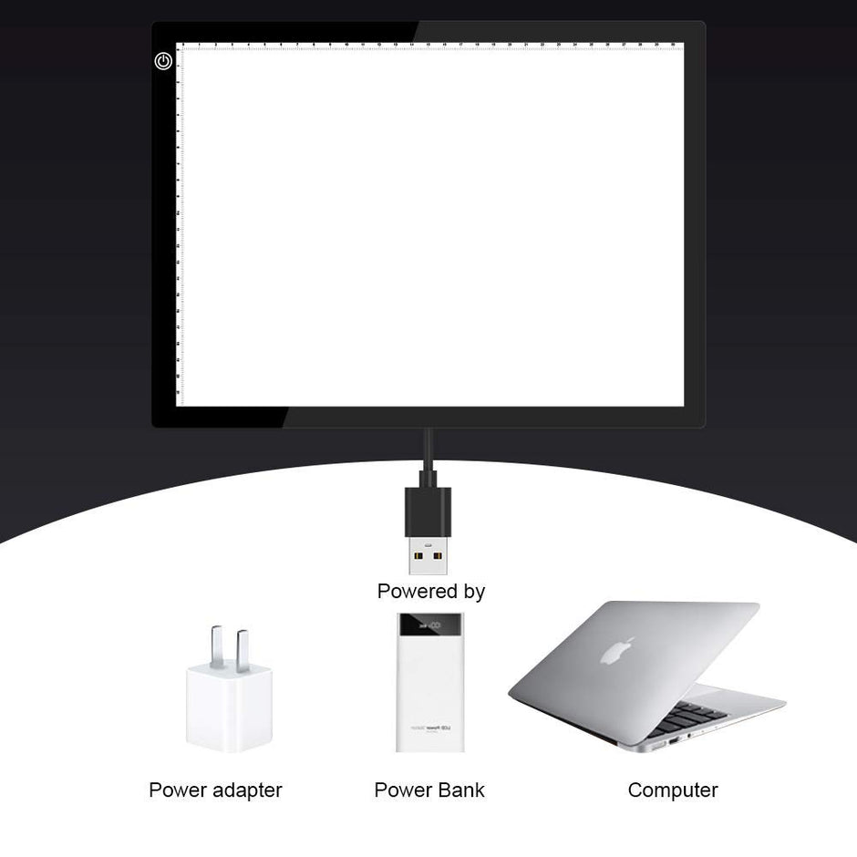 Ultra-Thin Portable LED Drawing Board A4 Size Tracing Board USB Powered amiciKart c0tmiz-hs.myshopify.com