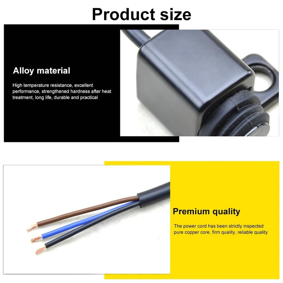 12V 16A Motorcycle Mirror-Mount Switch- Waterproof Bike Switch for Fog-Lamps, Headlight amiciKart