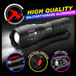 Metal LED Flashlight, XHP50 Zoomable Torch with 5 Modes, Rechargeable 2600mAh Battery & Water-Resistant Body amiciKart c0tmiz-hs.myshopify.com