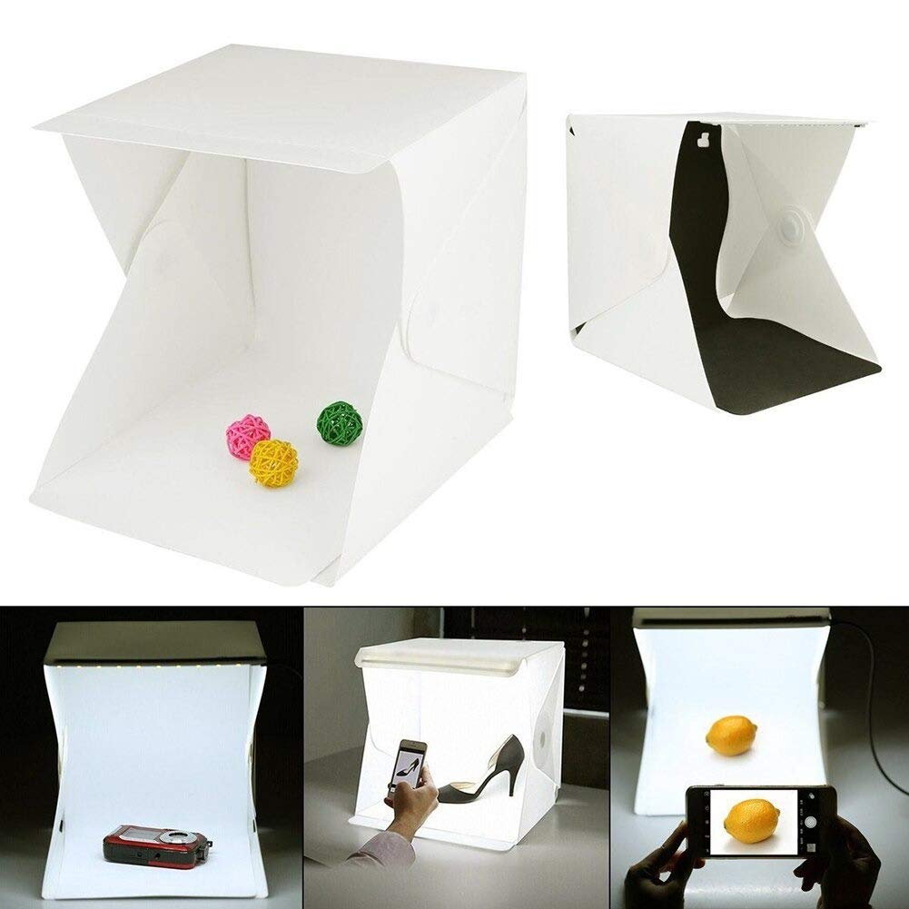 Portable Light Box, Mini 20cm Foldable Photo Studio, Soft Box for Product Photography