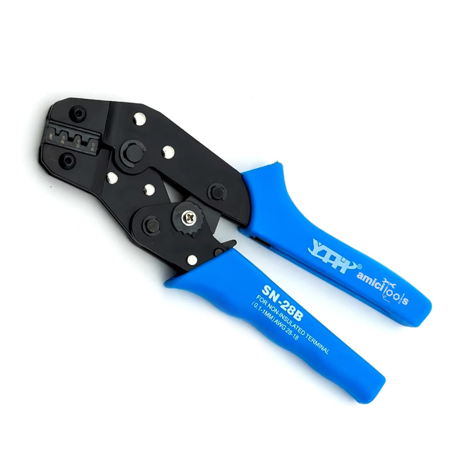 18-28 AWG Electric Wire Crimping Tool, Adjustable Ratchet Precision Crimper for Electric Wires & Terminals Ergonomic, Durable & Easy to Use amiciKart