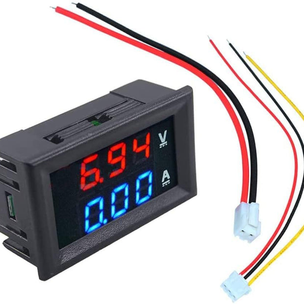 DC 100V 10A Voltmeter Ammeter, Dual Color Voltage Current Tester with LED Display amiciKart c0tmiz-hs.myshopify.com