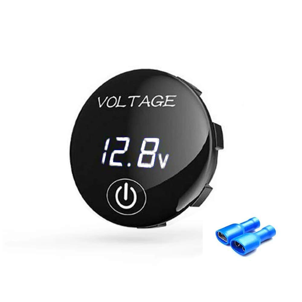 DC 5V-48V Battery Capacity Indicator Digital Voltmeter for Car Motorcycle with ON/OFF Touch Switch for Lead Acid Battery amiciKart