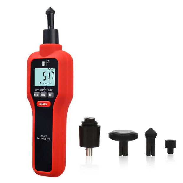 2-in-1 Digital Laser Tachometer RPM Meter, Handheld with 9V Battery (Up to 99,999 RPM)