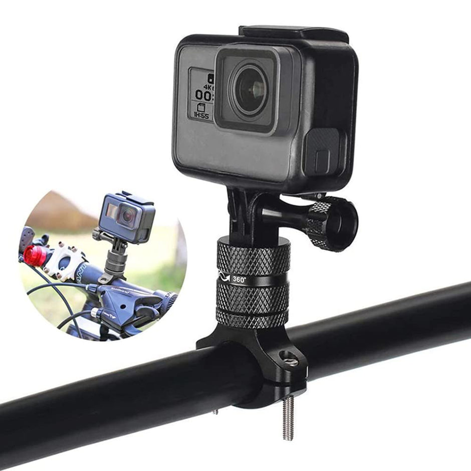 Aluminium Alloy 360° Rotatable Handlebar Mount for GoPro & Action Cameras with Corrosion Resistance amiciKart c0tmiz-hs.myshopify.com