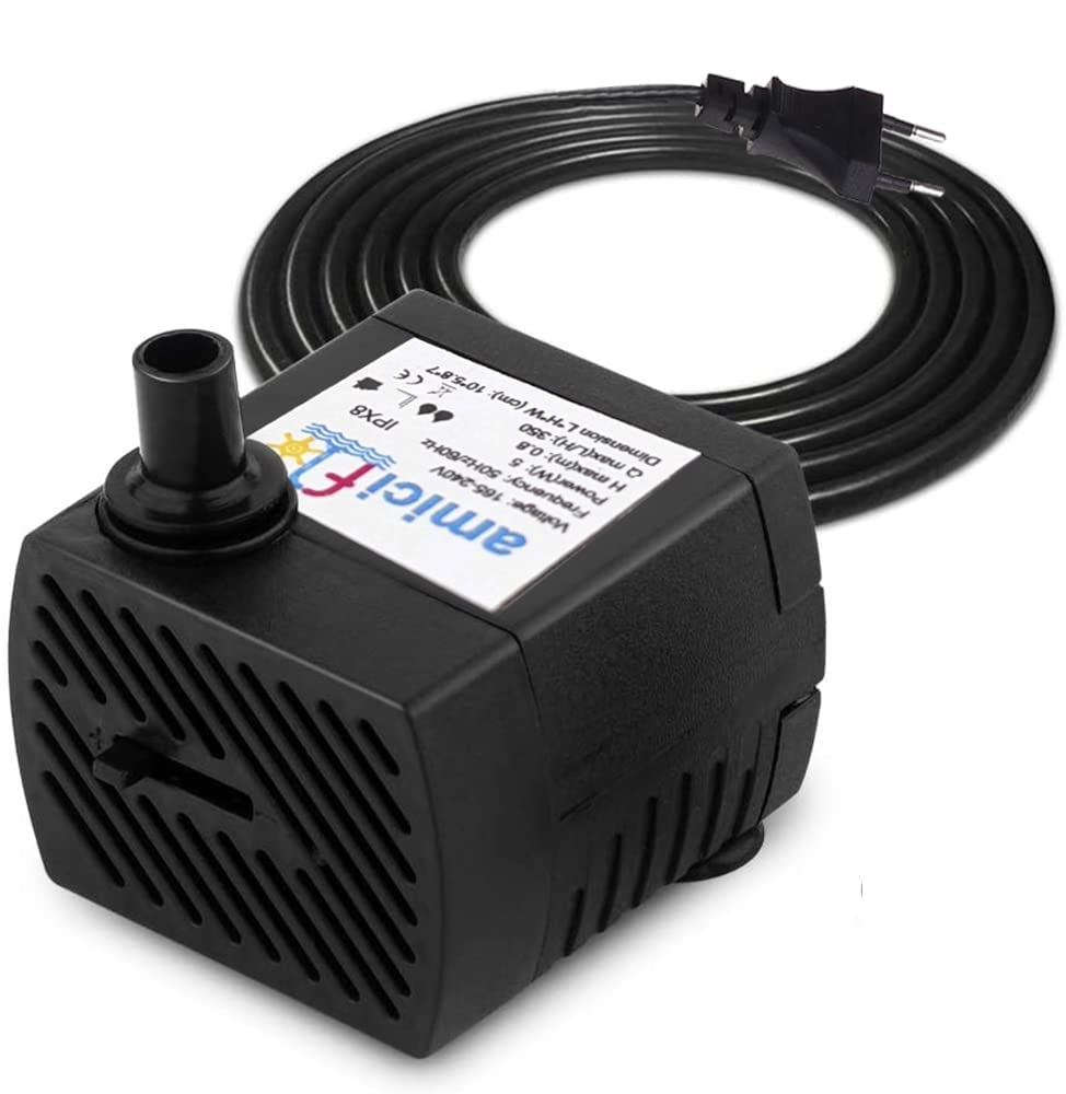 5W Mini Submersible Water Pump – Adjustable Flow 150LPH, 1.2m Lift, Ultra-Quiet Motor for Aquarium, Cooler & Fountain
