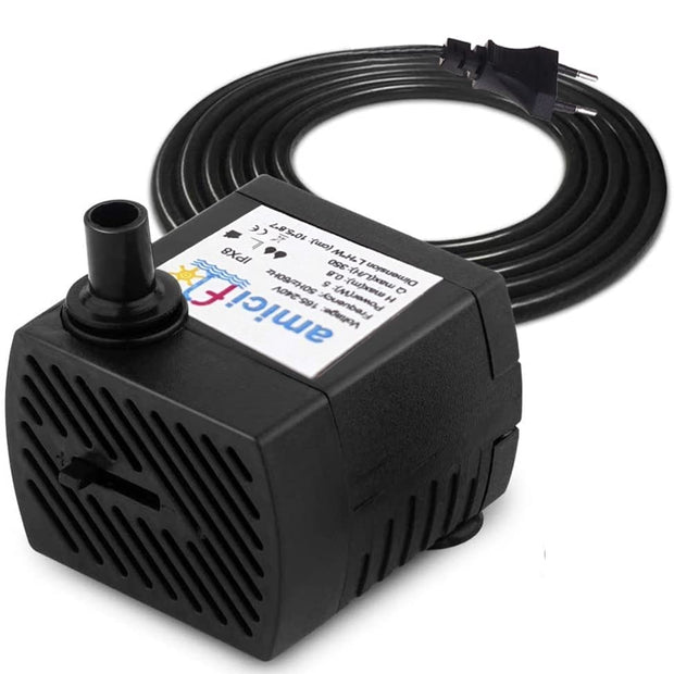 5W Mini Submersible Water Pump – Adjustable Flow 150LPH, 1.2m Lift, Ultra-Quiet Motor for Aquarium, Cooler & Fountain