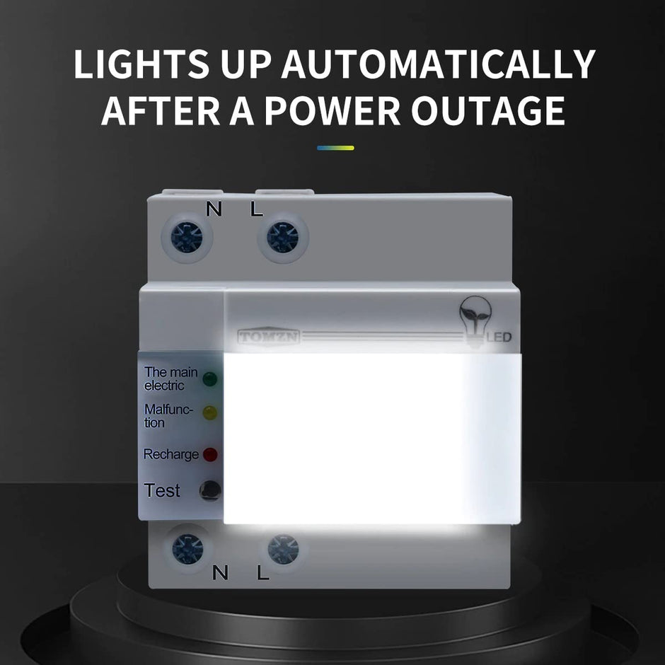 amiciSmart 230V Emergency Light, Auto Rechargeable LED Light for Fuse Box, Electric Panels