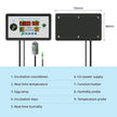 Intelligent Incubator Controller, DC 12V Digital Thermostat for Incubation, Hatching & Brooding with NTC Sensor & Egg Light