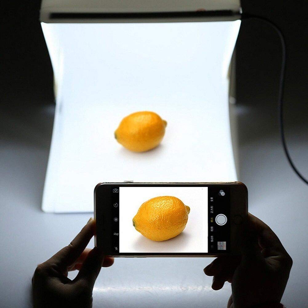 Portable Light Box, Mini 20cm Foldable Photo Studio, Soft Box for Product Photography amiciKart