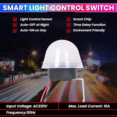 220VAC 10A Automatic On/Off | Photocell Sensor for Light Control | Street Light