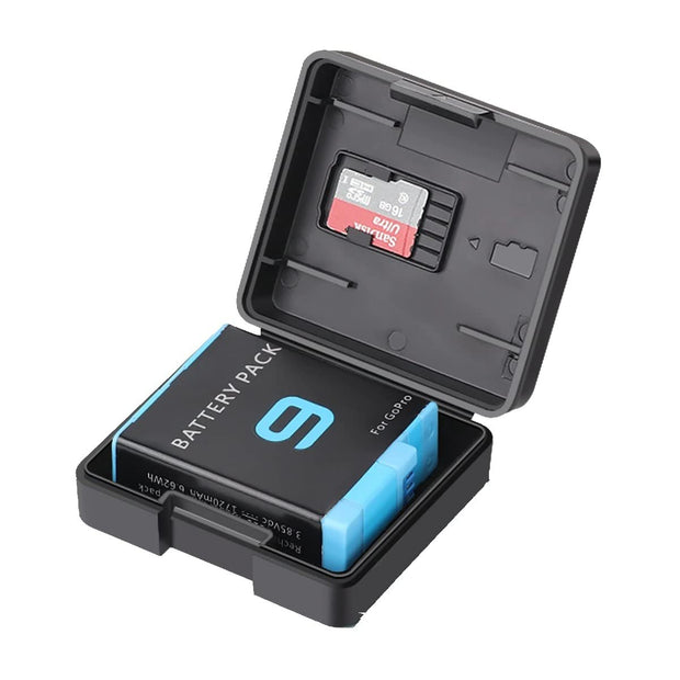 GoPro Hero 10 Battery Case with Memory Card Holder, Battery Storage Box for GoPro Hero 11/10/9/8/7/6/5/4/3