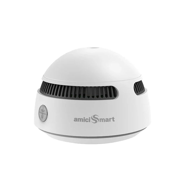 Wi-Fi Smoke Detector & Fire Alarm Sensor with Photoelectric Battery Operated Remote Monitoring Loud Alert (85dB)