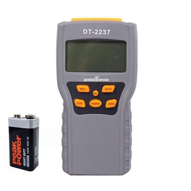 No-Contact LCD  Laser Tachometer, Sampling Rate 0.5s With 99999 RPM Count and 9V Battery