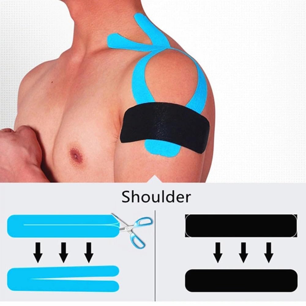 Kinesiology Tape, 5m Long Elastic Therapeutic Tape for Muscle Pain Relief amiciKart